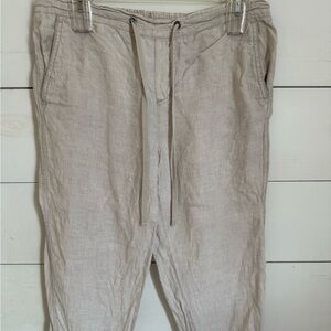 Women’s Beige Linen Pants